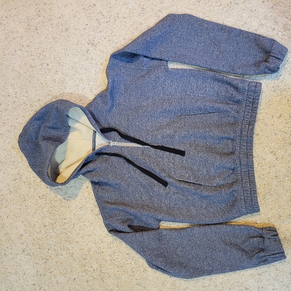 Brand new without tags!-women's cropped fleece sweatshirt hoodie-3/4" zip - Picture 13 of 16